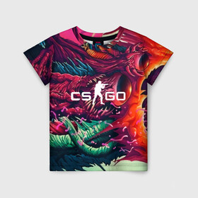 Детская футболка 3D с принтом CS GO  hyper beast skin в Белгороде, 100% гипоаллергенный полиэфир | прямой крой, круглый вырез горловины, длина до линии бедер, чуть спущенное плечо, ткань немного тянется | beast | counterstike | csgo | hyper | hyperbeast | m4a1s | steam | винтовка | контра | кс | ксго | шмотки