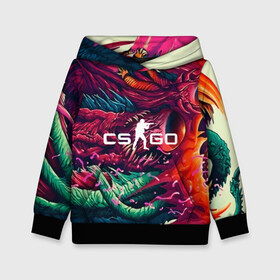 Детская толстовка 3D с принтом CS GO  hyper beast skin в Белгороде, 100% полиэстер | двухслойный капюшон со шнурком для регулировки, мягкие манжеты на рукавах и по низу толстовки, спереди карман-кенгуру с мягким внутренним слоем | beast | counterstike | csgo | hyper | hyperbeast | m4a1s | steam | винтовка | контра | кс | ксго | шмотки