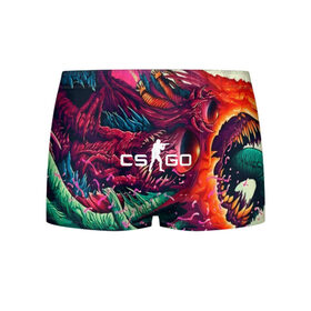 Мужские трусы 3D с принтом CS GO hyper beast skin в Белгороде, 50% хлопок, 50% полиэстер | классическая посадка, на поясе мягкая тканевая резинка | beast | counterstike | csgo | hyper | hyperbeast | m4a1s | steam | винтовка | контра | кс | ксго | шмотки