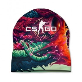 Шапка 3D с принтом CS GO hyper beast skin в Белгороде, 100% полиэстер | универсальный размер, печать по всей поверхности изделия | beast | counterstike | csgo | hyper | hyperbeast | m4a1s | steam | винтовка | контра | кс | ксго | шмотки