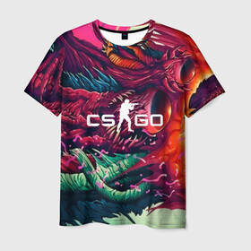 Мужская футболка 3D с принтом CS GO  hyper beast skin в Белгороде, 100% полиэфир | прямой крой, круглый вырез горловины, длина до линии бедер | Тематика изображения на принте: beast | counterstike | csgo | hyper | hyperbeast | m4a1s | steam | винтовка | контра | кс | ксго | шмотки