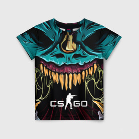 Детская футболка 3D с принтом CS GO  hyper beast skin в Белгороде, 100% гипоаллергенный полиэфир | прямой крой, круглый вырез горловины, длина до линии бедер, чуть спущенное плечо, ткань немного тянется | beast | counterstike | csgo | hyper | hyperbeast | m4a1s | steam | винтовка | контра | кс | ксго | шмотки