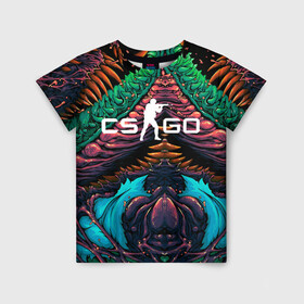 Детская футболка 3D с принтом CS GO  hyper beast skin в Белгороде, 100% гипоаллергенный полиэфир | прямой крой, круглый вырез горловины, длина до линии бедер, чуть спущенное плечо, ткань немного тянется | beast | counterstike | csgo | hyper | hyperbeast | m4a1s | steam | винтовка | контра | кс | ксго | шмотки