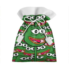 Подарочный 3D мешок с принтом Good / Sad frog в Белгороде, 100% полиэстер | Размер: 29*39 см | Тематика изображения на принте: bad | dab | frog | good | kek | pepe | sad | кек | лягушка | мем | мемы | пепе | со смыслом | фрог