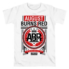 Мужская футболка хлопок с принтом August Burns Red в Белгороде, 100% хлопок | прямой крой, круглый вырез горловины, длина до линии бедер, слегка спущенное плечо. | 