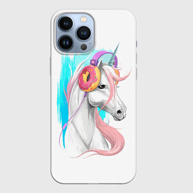 Чехол для iPhone 13 Pro Max с принтом Music Unicorn Art в Белгороде,  |  | Тематика изображения на принте: волшебный | единорог | единорожик | единорожка | магия | музыка | пончик | пончики