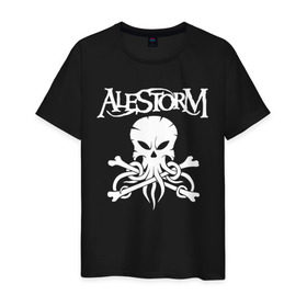 Мужская футболка хлопок с принтом Alestorm в Белгороде, 100% хлопок | прямой крой, круглый вырез горловины, длина до линии бедер, слегка спущенное плечо. | alestorm | metal | группы | метал | музыка | пауэр метал | рок | фолк метал | хэви метал