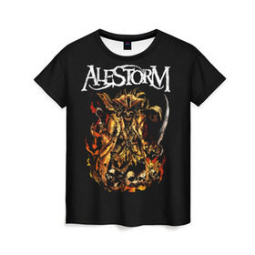 Женская футболка 3D с принтом Alestorm в Белгороде, 100% полиэфир ( синтетическое хлопкоподобное полотно) | прямой крой, круглый вырез горловины, длина до линии бедер | alestorm | metal | группы | метал | музыка | пауэр метал | рок | фолк метал | хэви метал