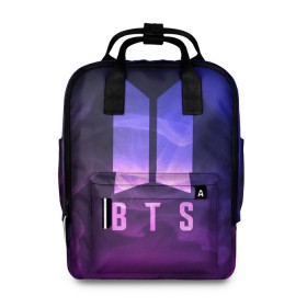 Женский рюкзак 3D с принтом BTS LOVE YOURSELF в Белгороде, 100% полиэстер | лямки с регулируемой длиной, сверху ручки, чтобы рюкзак нести как сумку. Основное отделение закрывается на молнию, как и внешний карман. Внутри два дополнительных кармана, один из которых закрывается на молнию. По бокам два дополнительных кармашка, куда поместится маленькая бутылочка
 | bangtan boys | bt21 | bts | bts army | bts stickers | j hope | jimin | jin | jungkook | k pop | rap monster | rapmon | suga | v | бтс | корея | стикеры bts