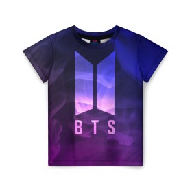 Детская футболка 3D с принтом BTS LOVE YOURSELF в Белгороде, 100% гипоаллергенный полиэфир | прямой крой, круглый вырез горловины, длина до линии бедер, чуть спущенное плечо, ткань немного тянется | bangtan boys | bt21 | bts | bts army | bts stickers | j hope | jimin | jin | jungkook | k pop | rap monster | rapmon | suga | v | бтс | корея | стикеры bts