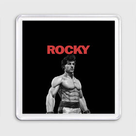 Магнит 55*55 с принтом ROCKY в Белгороде, Пластик | Размер: 65*65 мм; Размер печати: 55*55 мм | Тематика изображения на принте: creed | jordan | lundgren | mix fight | mixfight | stallone | ufc | бальбоа | бокс | джордан | крид | лундгрен | мышцы | ринг | роки | рокки | сильвестр | сталлоне | сталоне