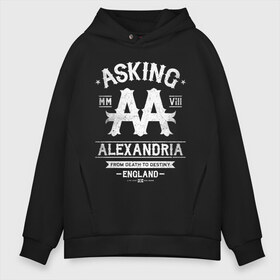 Мужское худи Oversize хлопок с принтом Asking Alexandria в Белгороде, френч-терри — 70% хлопок, 30% полиэстер. Мягкий теплый начес внутри —100% хлопок | боковые карманы, эластичные манжеты и нижняя кромка, капюшон на магнитной кнопке | asking alexandria | аскинг александриа | группы | метал | музыка | рок | хэви метал | электроникор