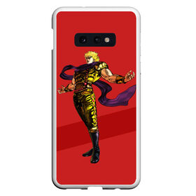 Чехол для Samsung S10E с принтом JOJO Dio Brando в Белгороде, Силикон | Область печати: задняя сторона чехла, без боковых панелей | adventure | anime | bizzare | jo jo | jojo | logo | manga | аниме | араки | ахегао | джо | джо джо | джоджо | жижа | жожа | жожо | йойо | лого | манга | мульт | мультфильм | отаку | сериал | символ | хирохико | юри | яой