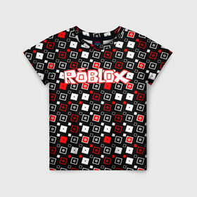 Детская футболка 3D с принтом Roblox в Белгороде, 100% гипоаллергенный полиэфир | прямой крой, круглый вырез горловины, длина до линии бедер, чуть спущенное плечо, ткань немного тянется | Тематика изображения на принте: game | gamer | logo | roblox | игры | логотип | роблокс