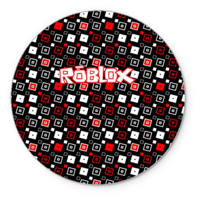 Коврик круглый с принтом Roblox в Белгороде, резина и полиэстер | круглая форма, изображение наносится на всю лицевую часть | game | gamer | logo | roblox | игры | логотип | роблокс
