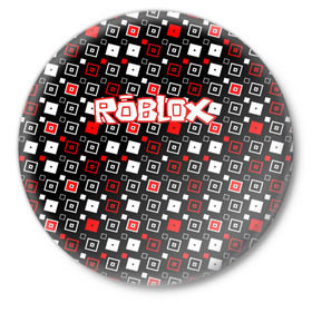 Значок с принтом Roblox в Белгороде,  металл | круглая форма, металлическая застежка в виде булавки | Тематика изображения на принте: game | gamer | logo | roblox | игры | логотип | роблокс