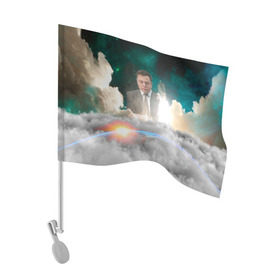 Флаг для автомобиля с принтом Elon Musk Thinker (Илон Маск) в Белгороде, 100% полиэстер | Размер: 30*21 см | elon musk | space | space x | tesla | дым | илон маск | инопланетяне | космос | личность | мыслитель | облака | планета | ракета | спейс | тесла | философ | шаттл