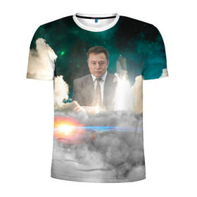 Мужская футболка 3D спортивная с принтом Elon Musk Thinker (Илон Маск) в Белгороде, 100% полиэстер с улучшенными характеристиками | приталенный силуэт, круглая горловина, широкие плечи, сужается к линии бедра | elon musk | space | space x | tesla | дым | илон маск | инопланетяне | космос | личность | мыслитель | облака | планета | ракета | спейс | тесла | философ | шаттл