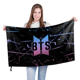Флаг 3D с принтом BTS LOVE YOURSELF в Белгороде, 100% полиэстер | плотность ткани — 95 г/м2, размер — 67 х 109 см. Принт наносится с одной стороны | bangtan boys | bt21 | bts | bts army | bts stickers | j hope | jimin | jin | jungkook | k pop | rap monster | rapmon | suga | v | бтс | корея | стикеры bts