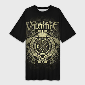 Платье-футболка 3D с принтом Bullet For My Valentine в Белгороде,  |  | bfmv | bullet for my valentine | metal | rock | группы | метал | музыка | рок | трэш