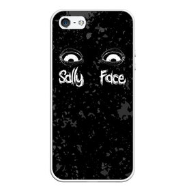 Чехол для iPhone 5/5S матовый с принтом SALLY FACE Eyes в Белгороде, Силикон | Область печати: задняя сторона чехла, без боковых панелей | blue | face | fisher | game | games | gizmo | hair | larry | mask | sally | волосы | гизмо | голубые | игра | игры | ларри | маска | протез | сали | салли | синие | синий | триллер | ужасы | фейс | фишер | фэйс | хоррор