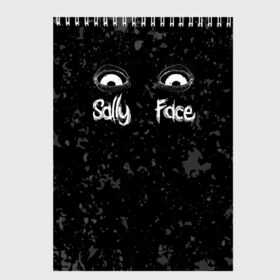 Скетчбук с принтом SALLY FACE Eyes в Белгороде, 100% бумага
 | 48 листов, плотность листов — 100 г/м2, плотность картонной обложки — 250 г/м2. Листы скреплены сверху удобной пружинной спиралью | blue | face | fisher | game | games | gizmo | hair | larry | mask | sally | волосы | гизмо | голубые | игра | игры | ларри | маска | протез | сали | салли | синие | синий | триллер | ужасы | фейс | фишер | фэйс | хоррор