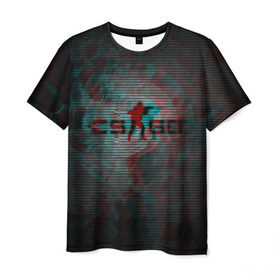 Мужская футболка 3D с принтом Counter Strike в Белгороде, 100% полиэфир | прямой крой, круглый вырез горловины, длина до линии бедер | 3d | counter strike | игра | лого | логотип | надпись | огонь | пламя | полосы | стрелялка