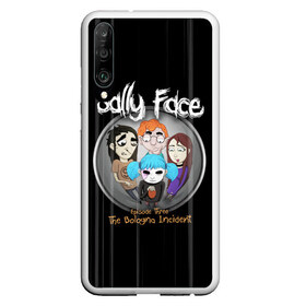 Чехол для Honor P30 с принтом Sally Face Episode Three в Белгороде, Силикон | Область печати: задняя сторона чехла, без боковых панелей | Тематика изображения на принте: blue | face | fisher | game | games | gizmo | hair | larry | mask | sally | волосы | гизмо | голубые | игра | игры | ларри | маска | протез | сали | салли | синие | синий | триллер | ужасы | фейс | фишер | фэйс | хоррор