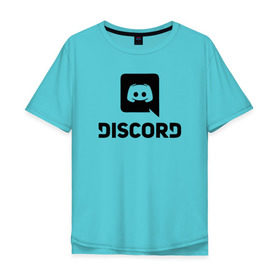 Мужская футболка хлопок Oversize с принтом DISCORD в Белгороде, 100% хлопок | свободный крой, круглый ворот, “спинка” длиннее передней части | дискорд | игры | скайп