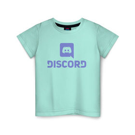 Детская футболка хлопок с принтом Discord в Белгороде, 100% хлопок | круглый вырез горловины, полуприлегающий силуэт, длина до линии бедер | Тематика изображения на принте: дискорд | игры | связь | скайп