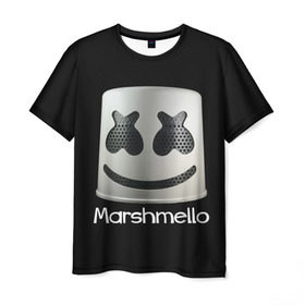 Мужская футболка 3D с принтом Marshmello в Белгороде, 100% полиэфир | прямой крой, круглый вырез горловины, длина до линии бедер | marshmello | диджей | клуб | клубная музыка | маршмеллоу | маршмэлло | маршмэллоу | музыка | электронная