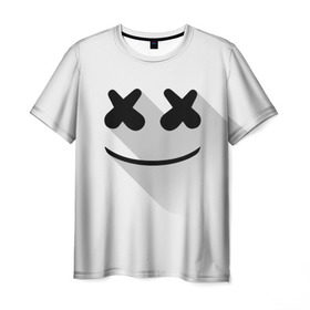 Мужская футболка 3D с принтом Marshmello в Белгороде, 100% полиэфир | прямой крой, круглый вырез горловины, длина до линии бедер | marshmello | диджей | клуб | клубная музыка | маршмеллоу | маршмэлло | маршмэллоу | музыка | электронная