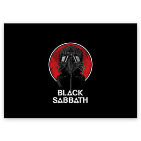 Поздравительная открытка с принтом Black Sabbath в Белгороде, 100% бумага | плотность бумаги 280 г/м2, матовая, на обратной стороне линовка и место для марки
 | Тематика изображения на принте: black sabbath | hard rock | heavy metal | блэк сабат | группы | метал | музыка | оззи осборн | рок | хард рок | хэви метал