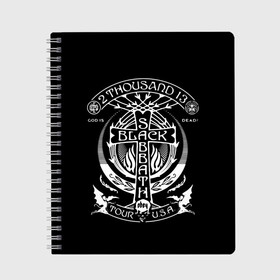 Тетрадь с принтом Black Sabbath в Белгороде, 100% бумага | 48 листов, плотность листов — 60 г/м2, плотность картонной обложки — 250 г/м2. Листы скреплены сбоку удобной пружинной спиралью. Уголки страниц и обложки скругленные. Цвет линий — светло-серый
 | black sabbath | hard rock | heavy metal | блэк сабат | группы | метал | музыка | оззи осборн | рок | хард рок | хэви метал