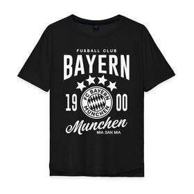 Мужская футболка хлопок Oversize с принтом Бавария в Белгороде, 100% хлопок | свободный крой, круглый ворот, “спинка” длиннее передней части | bayern | fc bayern munchen | fcb | бавария | бундеслига | германия | мюнхенская бавария | форма | футбол | футболист | футбольная | футбольный клуб | футбольный клуб бавария мюнхен