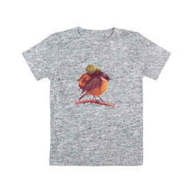 Детская футболка хлопок с принтом Воробей Турист в Белгороде, 100% хлопок | круглый вырез горловины, полуприлегающий силуэт, длина до линии бедер | палатка | птенец | птица | птичка | путешествие | рюкзак | туризм