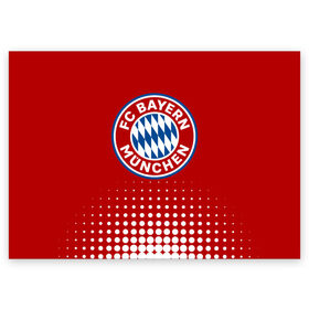 Поздравительная открытка с принтом Бавария в Белгороде, 100% бумага | плотность бумаги 280 г/м2, матовая, на обратной стороне линовка и место для марки
 | bayern | fc bayern munchen | fcb | бавария | бундеслига | германия | мюнхенская бавария | форма | футбол | футболист | футбольная | футбольный клуб | футбольный клуб бавария мюнхен