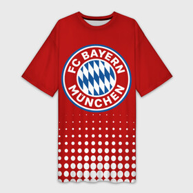 Платье-футболка 3D с принтом Бавария в Белгороде,  |  | bayern | fc bayern munchen | fcb | бавария | бундеслига | германия | мюнхенская бавария | форма | футбол | футболист | футбольная | футбольный клуб | футбольный клуб бавария мюнхен