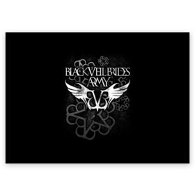 Поздравительная открытка с принтом Black Veil Brides в Белгороде, 100% бумага | плотность бумаги 280 г/м2, матовая, на обратной стороне линовка и место для марки
 | black veil brides | heavy matal | metal | post hardcore | группы | метал | музыка | рок | хэви метал | эмо