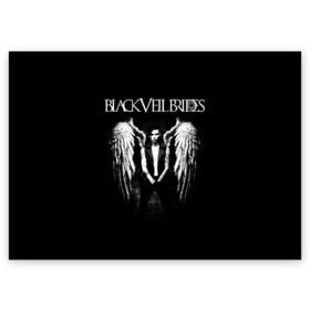 Поздравительная открытка с принтом Black Veil Brides в Белгороде, 100% бумага | плотность бумаги 280 г/м2, матовая, на обратной стороне линовка и место для марки
 | black veil brides | heavy matal | metal | post hardcore | группы | метал | музыка | рок | хэви метал | эмо