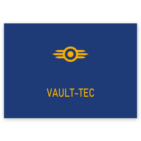 Поздравительная открытка с принтом РЮКЗАК VAULT-TEC в Белгороде, 100% бумага | плотность бумаги 280 г/м2, матовая, на обратной стороне линовка и место для марки
 | Тематика изображения на принте: 101 | 111 | 13 | 76 | atom cats | bethesda | brotherhood of steel | fallout | nuka cola | outcast | tunnel snakes | vault | war | братство стали | бункер | война | убежище | фолаут | фоллаут | ядеркола