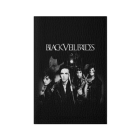 Обложка для паспорта матовая кожа с принтом Black Veil Brides в Белгороде, натуральная матовая кожа | размер 19,3 х 13,7 см; прозрачные пластиковые крепления | Тематика изображения на принте: black veil brides | heavy matal | metal | post hardcore | группы | метал | музыка | рок | хэви метал | эмо