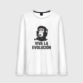 Мужской лонгслив хлопок с принтом Да Здравствует Эволюция! в Белгороде, 100% хлопок |  | che guevara | deputa matre | evolution | дупута матре | куба | обезьяна | революция | свобода | че | че гевара | чегеварра | чигевара | эволюция