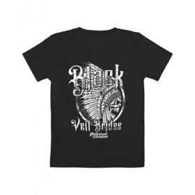 Детская футболка хлопок с принтом Black Veil Brides в Белгороде, 100% хлопок | круглый вырез горловины, полуприлегающий силуэт, длина до линии бедер | black veil brides | heavy matal | metal | post hardcore | группы | метал | музыка | рок | хэви метал | эмо