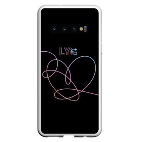 Чехол для Samsung Galaxy S10 с принтом BTS LOVE YOURSELF в Белгороде, Силикон | Область печати: задняя сторона чехла, без боковых панелей | bangtan boys | bt21 | bts | bts army | bts stickers | j hope | jimin | jin | jungkook | k pop | rap monster | rapmon | suga | v | бтс | корея | стикеры bts