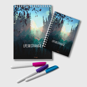 Блокнот с принтом Life is Strange в Белгороде, 100% бумага | 48 листов, плотность листов — 60 г/м2, плотность картонной обложки — 250 г/м2. Листы скреплены удобной пружинной спиралью. Цвет линий — светло-серый
 | caulfield | chloe price | game | kate marsh | life | life is strange | life is strange: before the storm | max | strange | две луны | игры | кейт марш | колфилд | макс | подростки | студенты