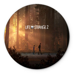 Коврик круглый с принтом Life is Strange в Белгороде, резина и полиэстер | круглая форма, изображение наносится на всю лицевую часть | caulfield | chloe price | game | kate marsh | life | life is strange | life is strange: before the storm | max | strange | две луны | игры | кейт марш | колфилд | макс | подростки | студенты