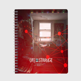 Тетрадь с принтом Life is Strange в Белгороде, 100% бумага | 48 листов, плотность листов — 60 г/м2, плотность картонной обложки — 250 г/м2. Листы скреплены сбоку удобной пружинной спиралью. Уголки страниц и обложки скругленные. Цвет линий — светло-серый
 | caulfield | chloe price | game | kate marsh | life | life is strange | life is strange: before the storm | max | strange | две луны | игры | кейт марш | колфилд | макс | подростки | студенты