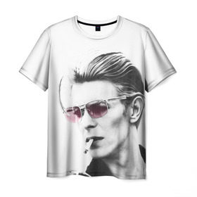 Мужская футболка 3D с принтом Дэвид Боуи в Белгороде, 100% полиэфир | прямой крой, круглый вырез горловины, длина до линии бедер | bowie | david bowie | david robert jones | ziggy stardust | боуи | дэвид боуи | музыка | рок