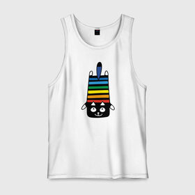 Мужская майка хлопок с принтом Rainbow cat в Белгороде, 100% хлопок |  | black | cat | cool | creative | dark | design | halloween | hype | kitten | rainbow | vanguard | авангард | дизайн | кот | котенок | кошка | креатив | круто | радуга | темный | хайп | хэллоуин | черный